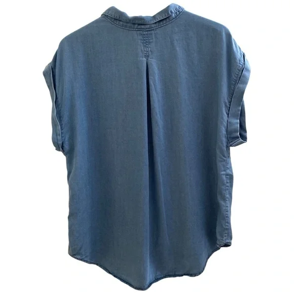 Hester & Orchard Chambray Sleeveless Button Front Top Women’s Large - Picture 6 of 10